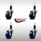 Service Caster 3'' SS Solid Poly Wheel Swivel 1-1/4'' Expanding Stem Caster Set, 4PK SCC-SSEX20S314-SPUS-114-4 - alternate 2